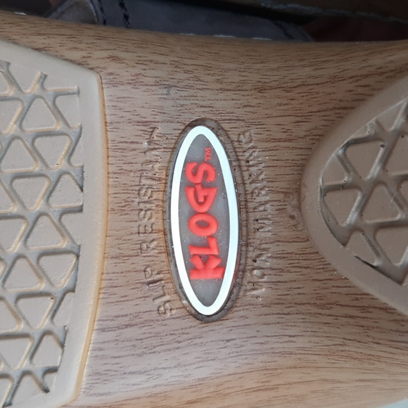 Klogs Size 8 Floral Beaded Brown Leather Faux Wooden Wedge Thong Clog Sandals - Picture 13 of 17